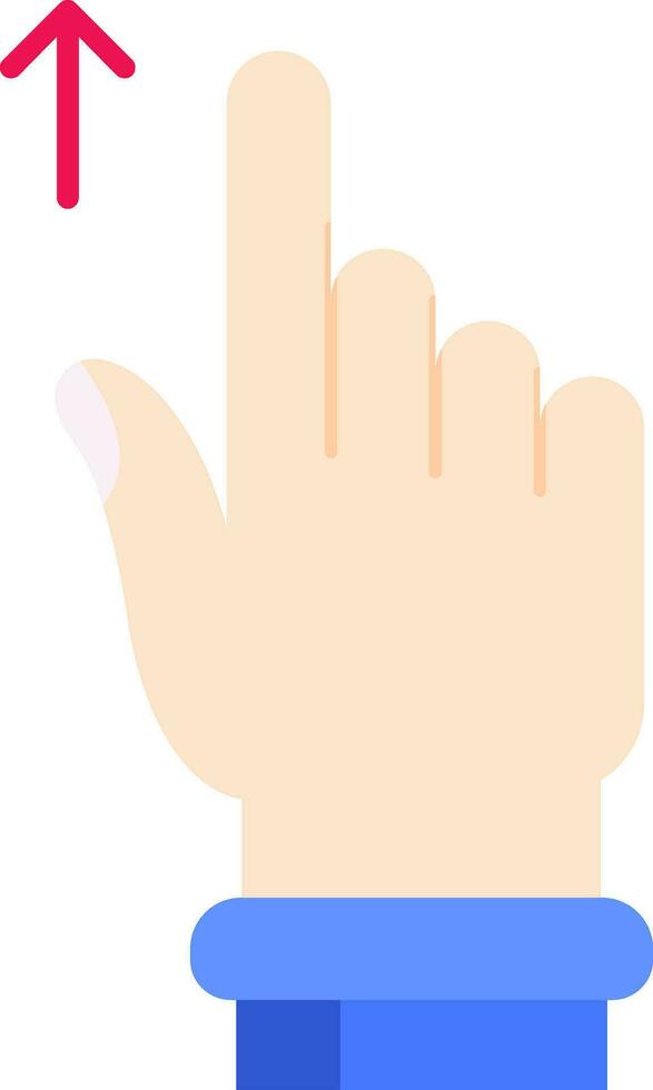 Swipe Up Line Filled Icon vector