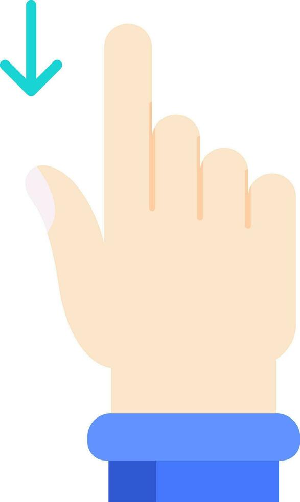 Swipe Down Line Filled Icon vector