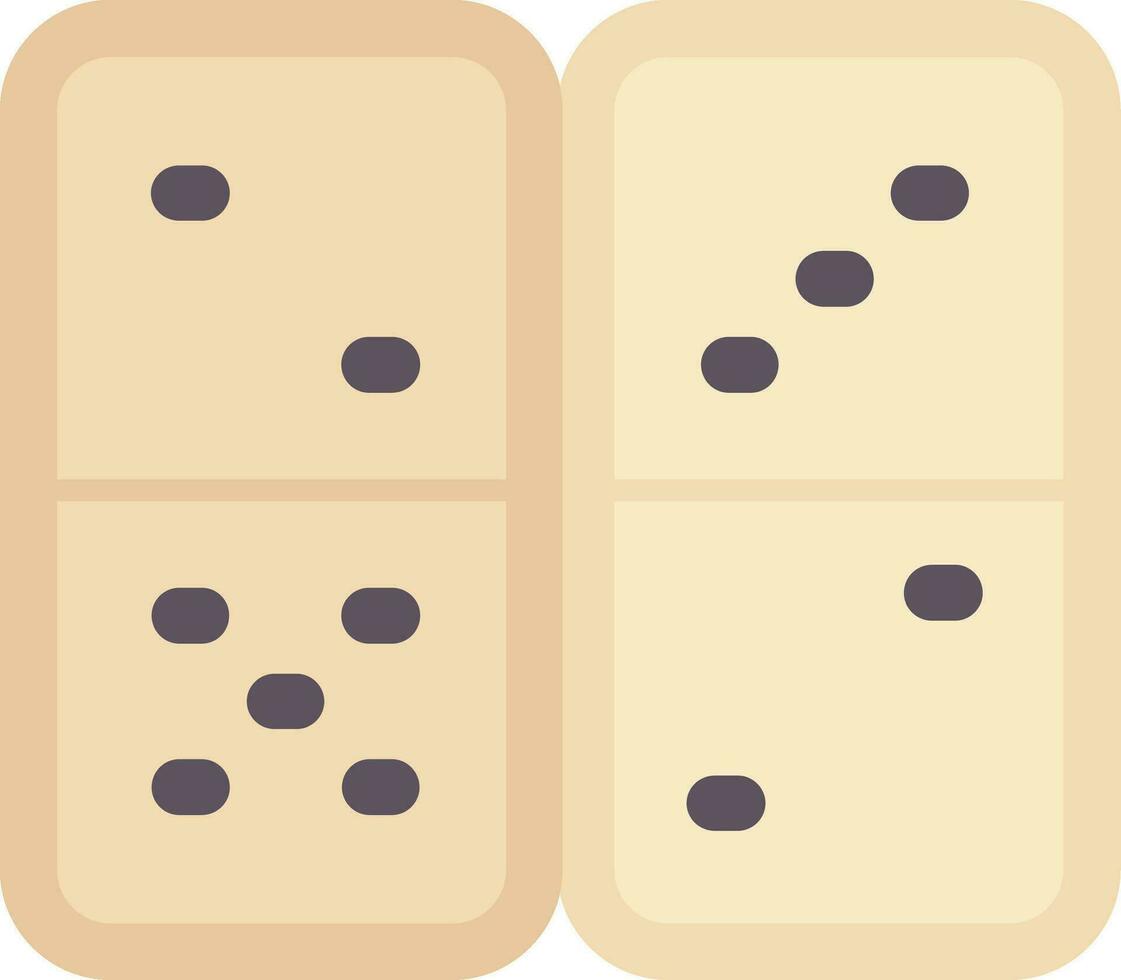 Domino Line Filled Icon vector