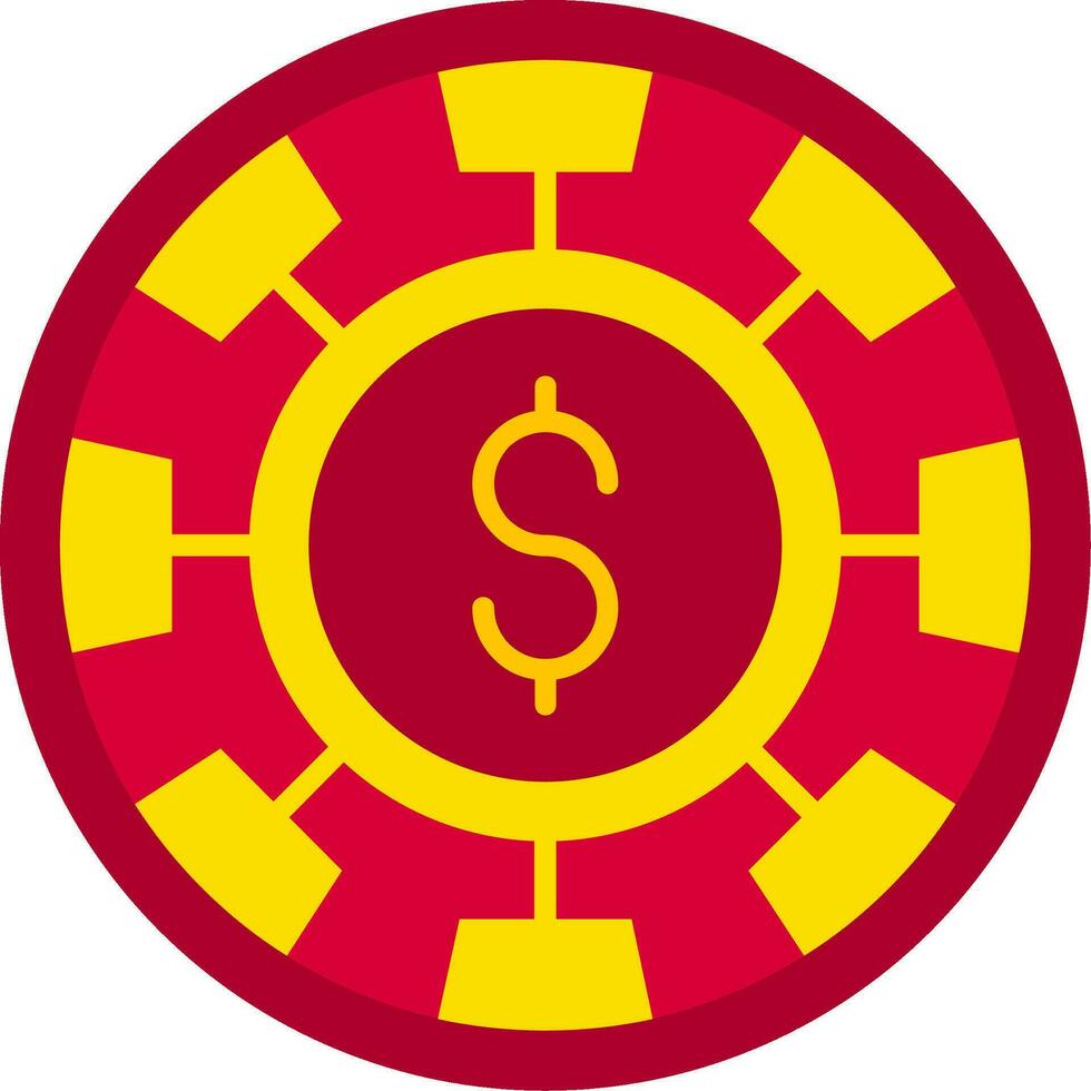 Chip Line Filled Icon vector