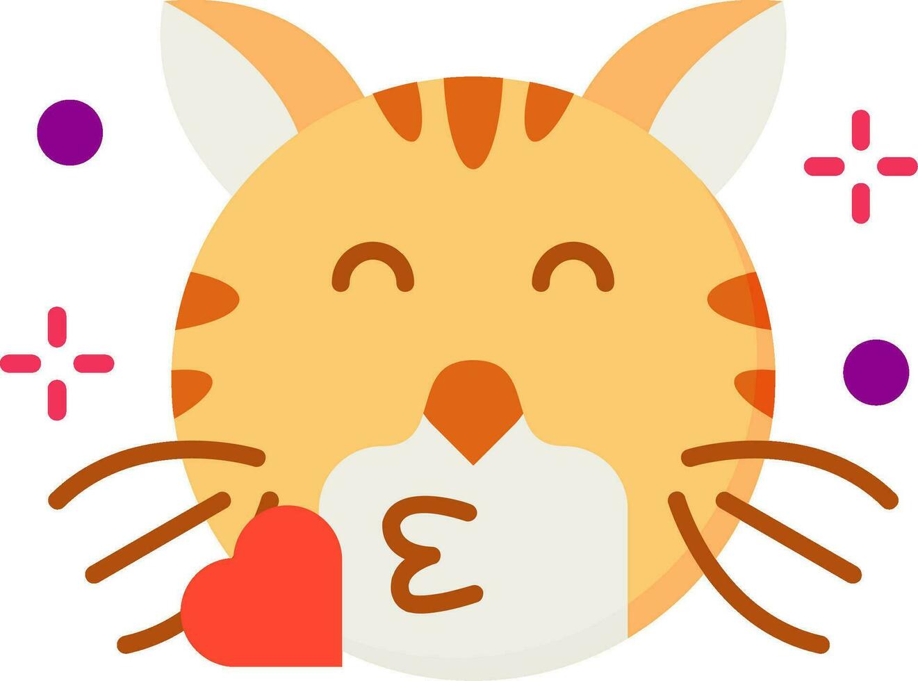 Kiss Line Filled Icon vector