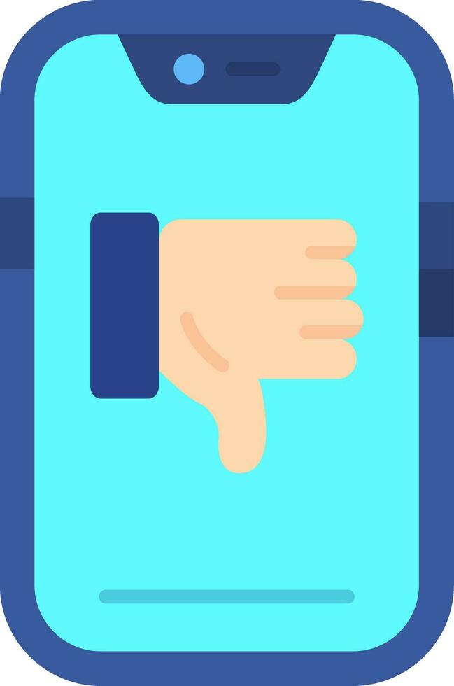 Dislike Line Filled Icon vector