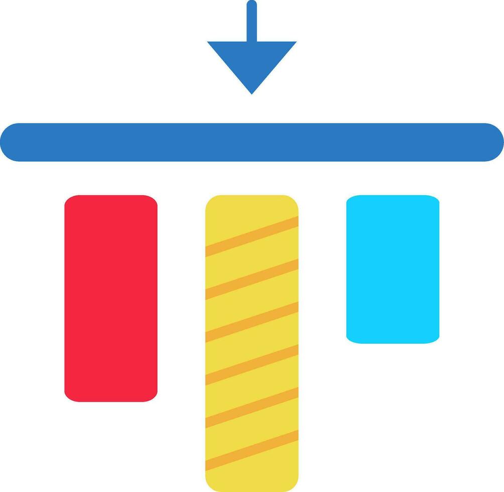 Top alignment Line Filled Icon vector