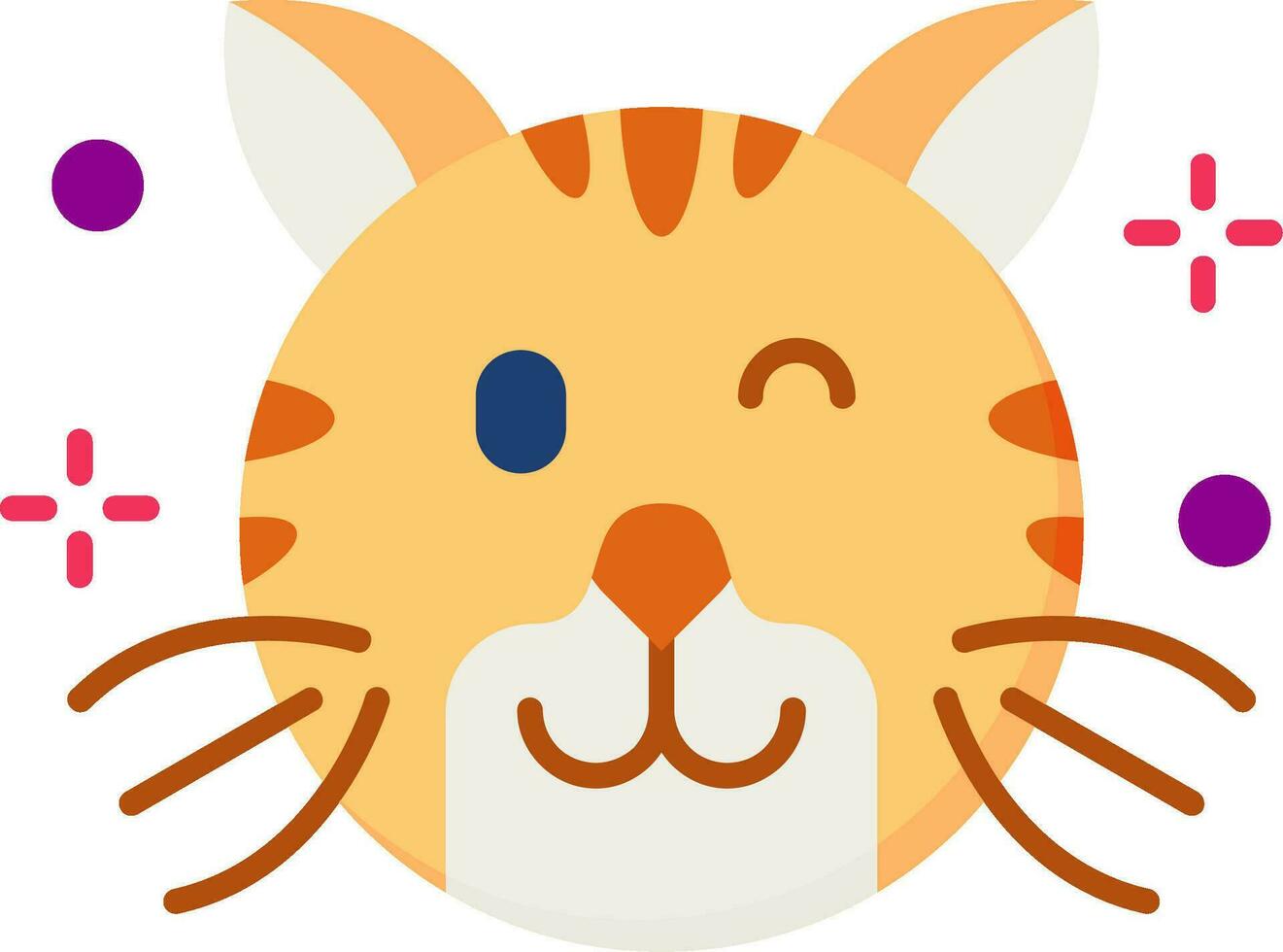 Wink Line Filled Icon vector