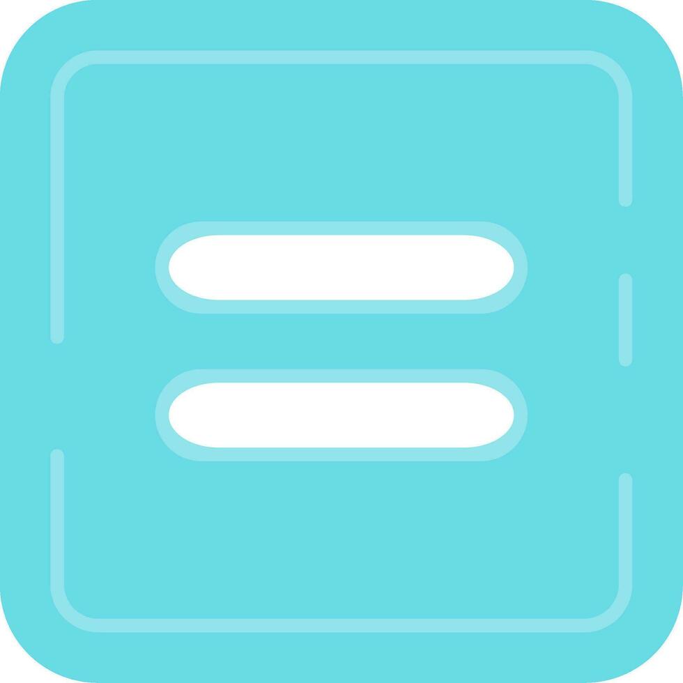 Equal Line Filled Icon vector
