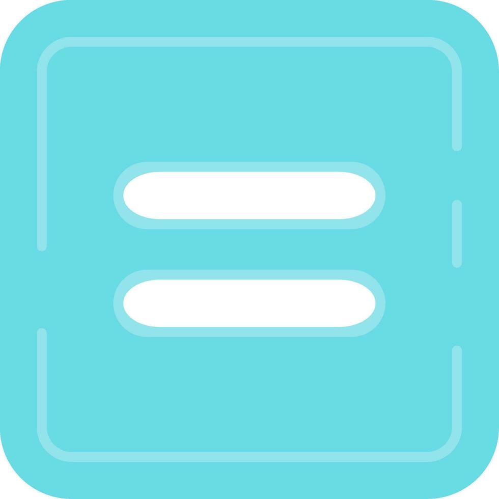 Equal Line Filled Icon vector