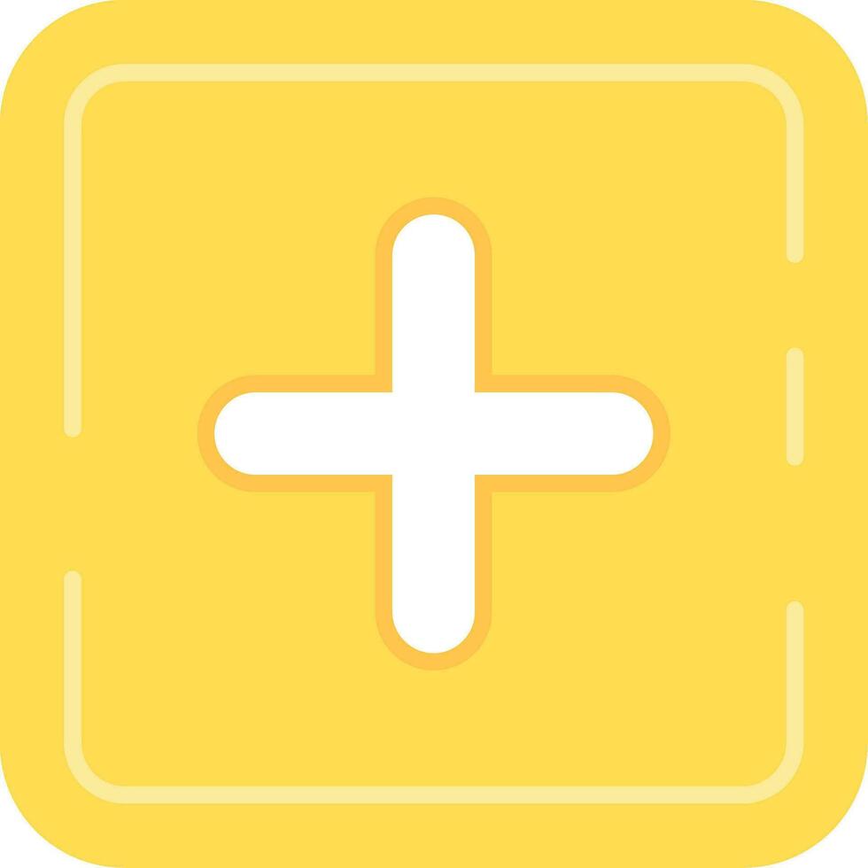 Plus Line Filled Icon vector