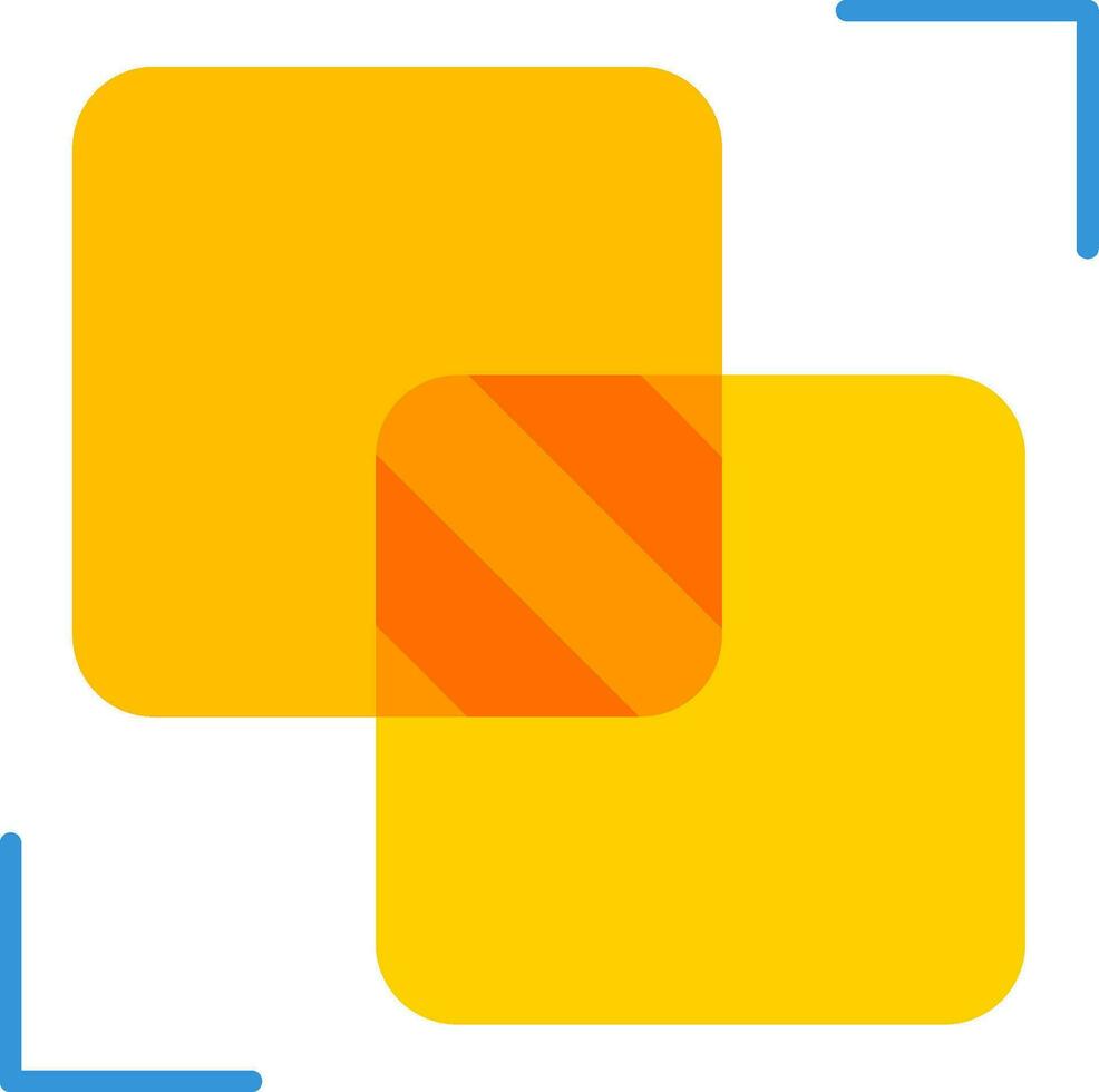 Intersect Line Filled Icon vector