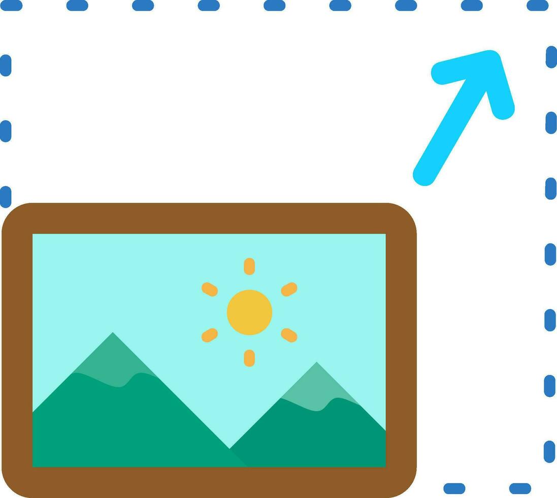 Resize Line Filled Icon vector