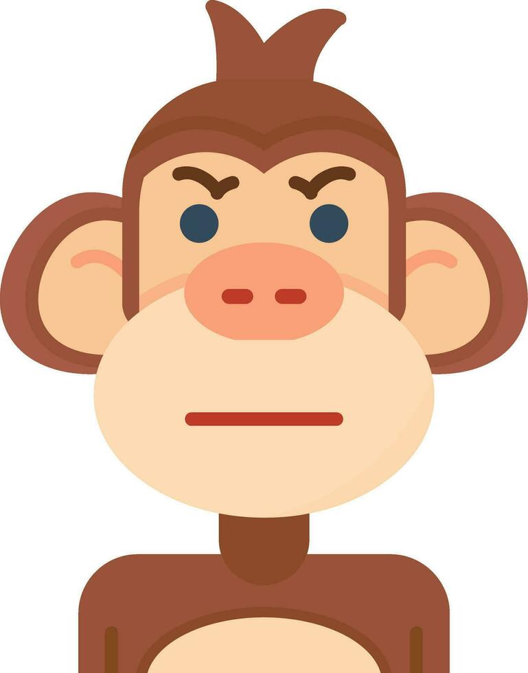 Angry Line Filled Icon vector