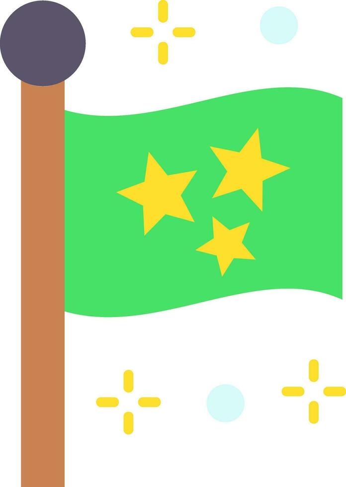 Flag Line Filled Icon vector