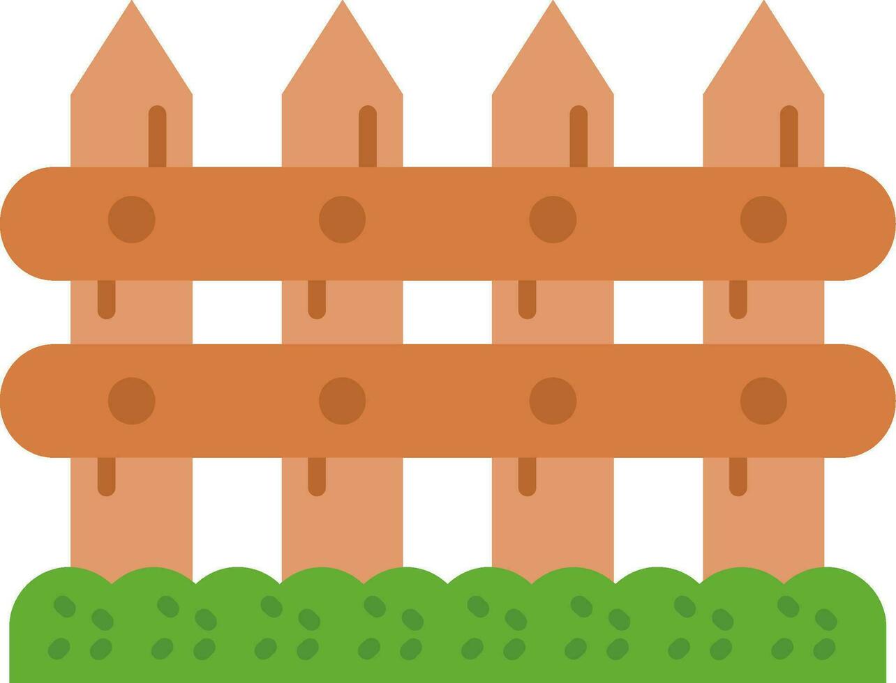 Fence Line Filled Icon vector