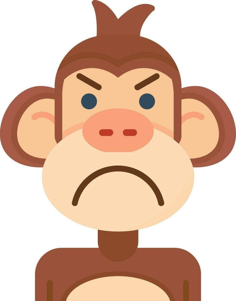 Angry Line Filled Icon vector