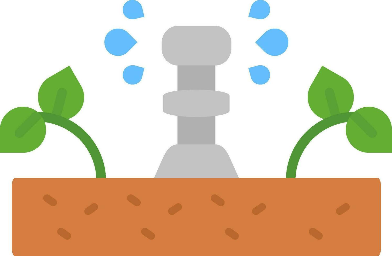 irrigación línea lleno icono vector