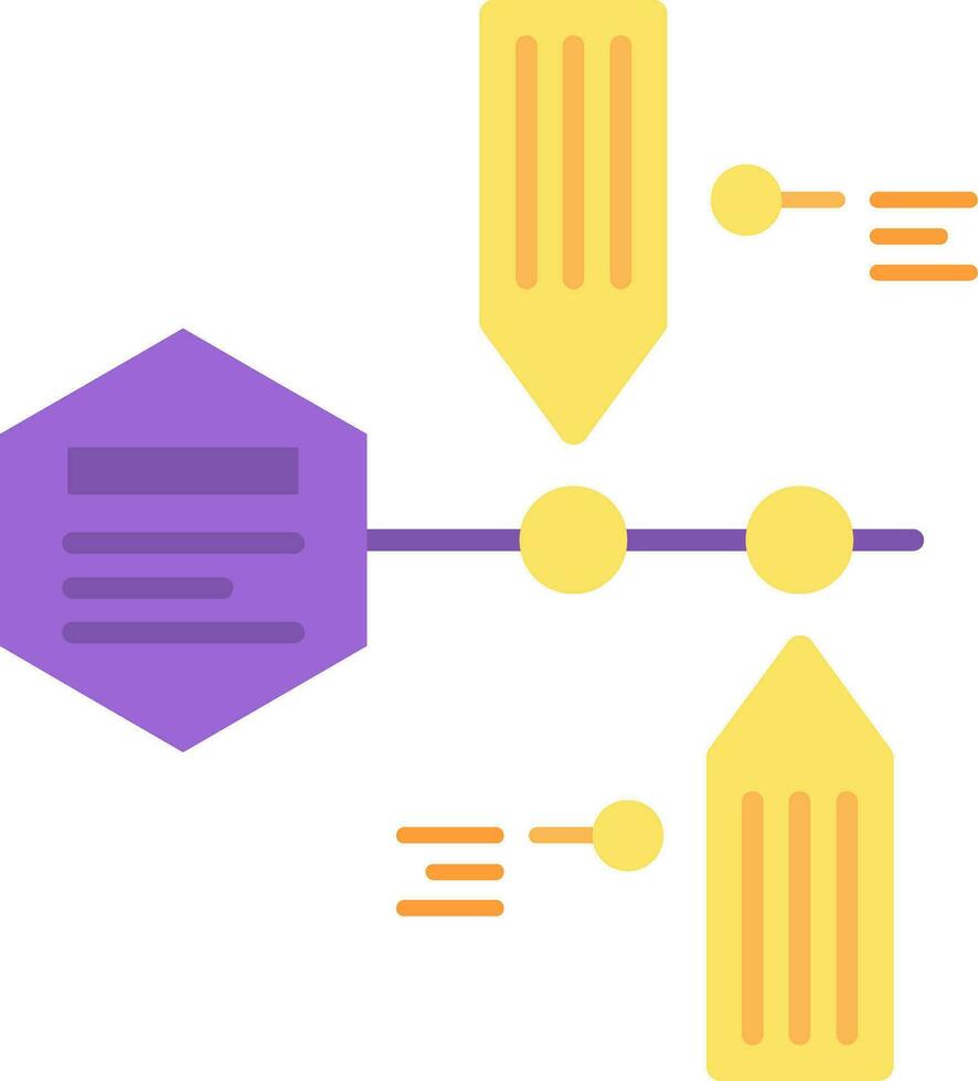 Timeline Line Filled Icon vector