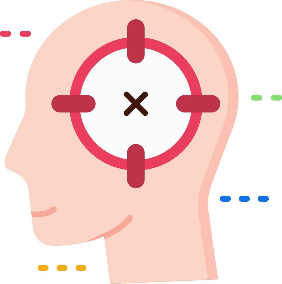Target Line Filled Icon vector