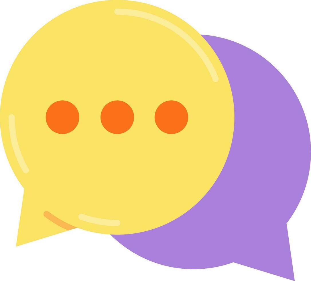 Speech bubbles Line Filled Icon vector