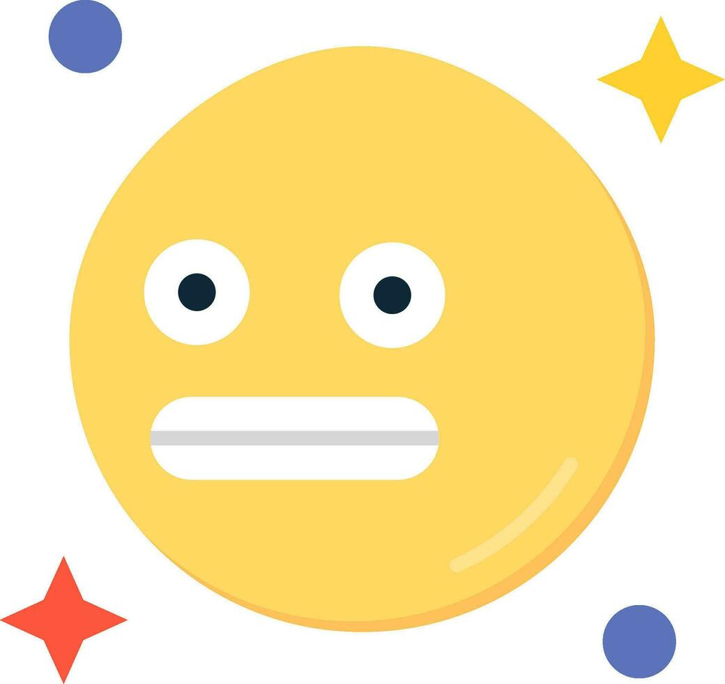 Shocked Line Filled Icon vector