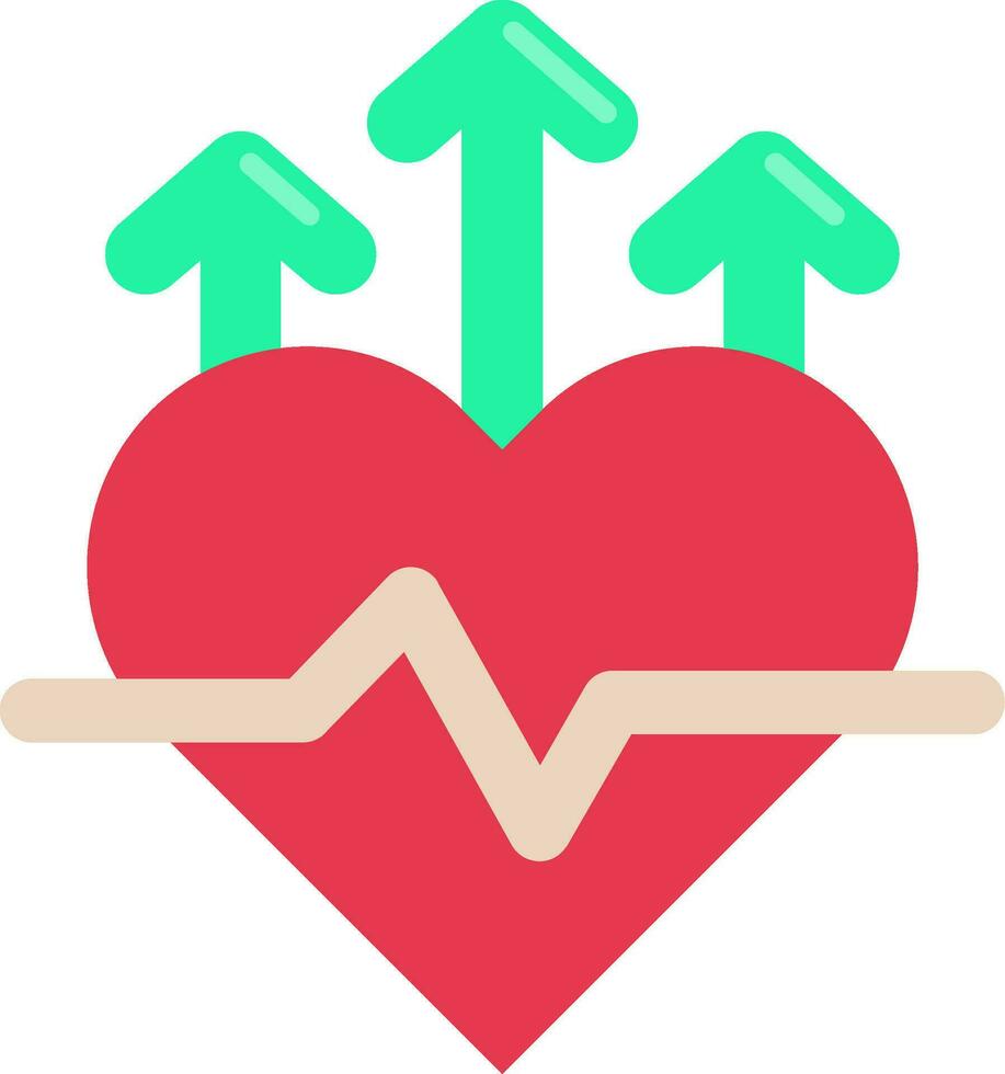 Heart rate Line Filled Icon vector