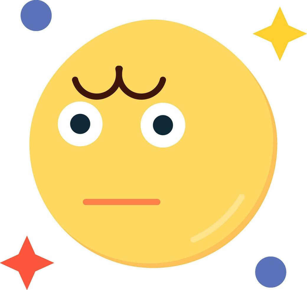 Angry Line Filled Icon vector