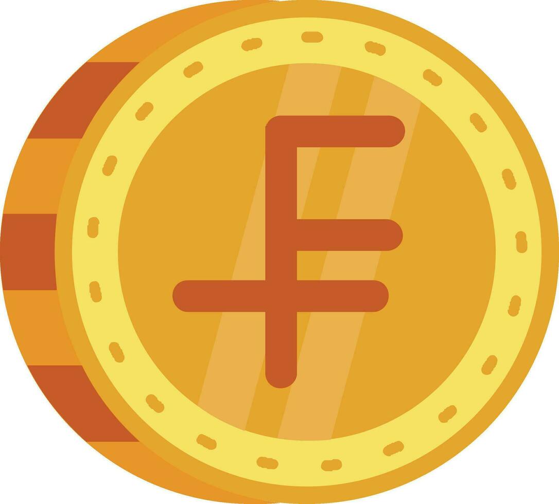 Swiss franc Line Filled Icon vector