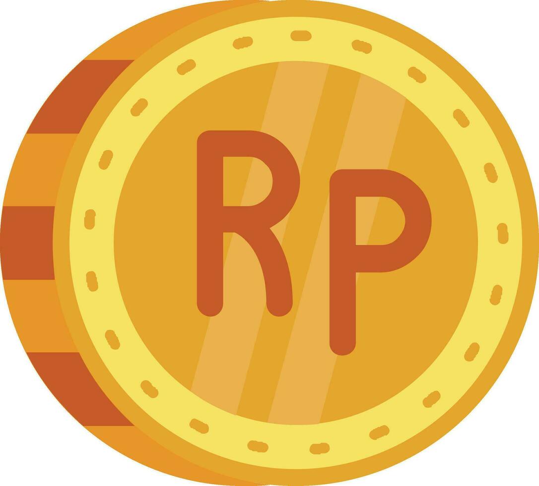 Indonesian rupiah Line Filled Icon vector