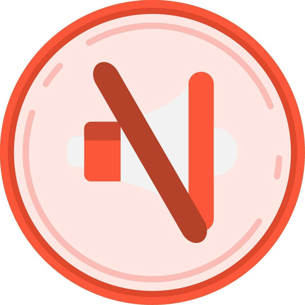 Mute Line Filled Icon vector