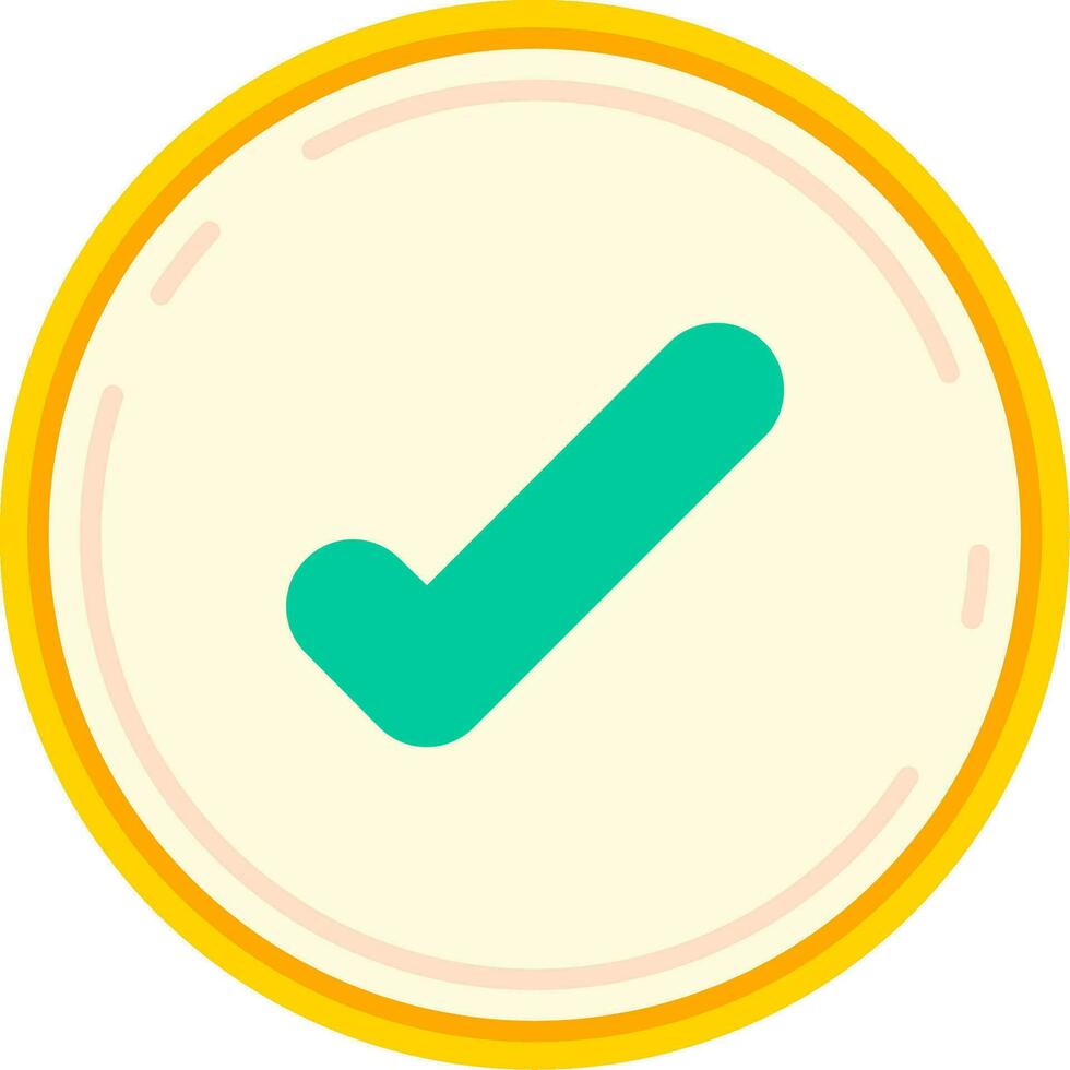 Accept Line Filled Icon vector