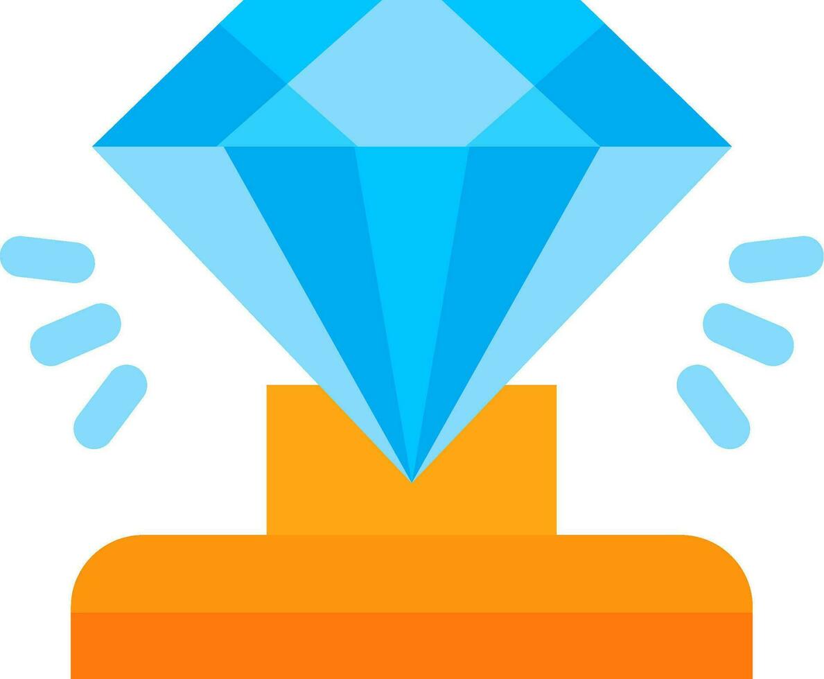 Diamond Line Filled Icon vector