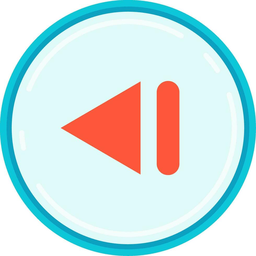 Previous Line Filled Icon vector