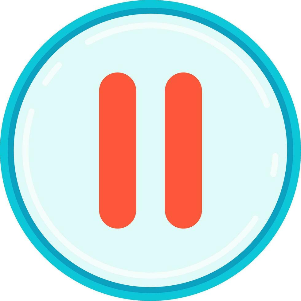 Pause Line Filled Icon vector