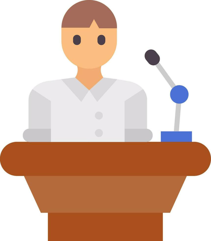 Lecturer Line Filled Icon vector