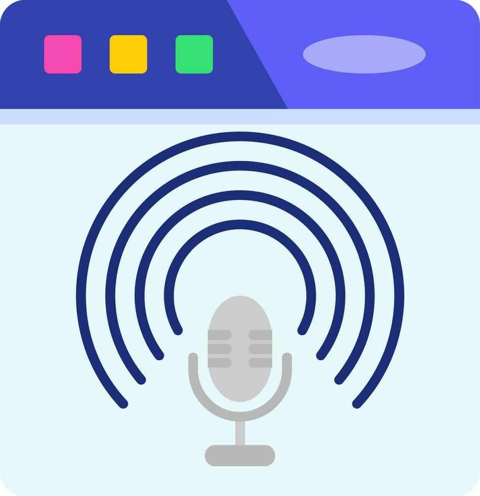 podcast Line Filled Icon vector