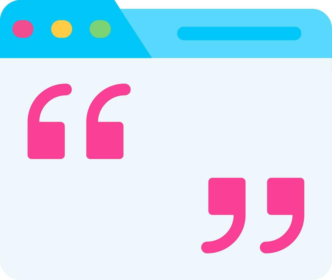 Quote Line Filled Icon vector