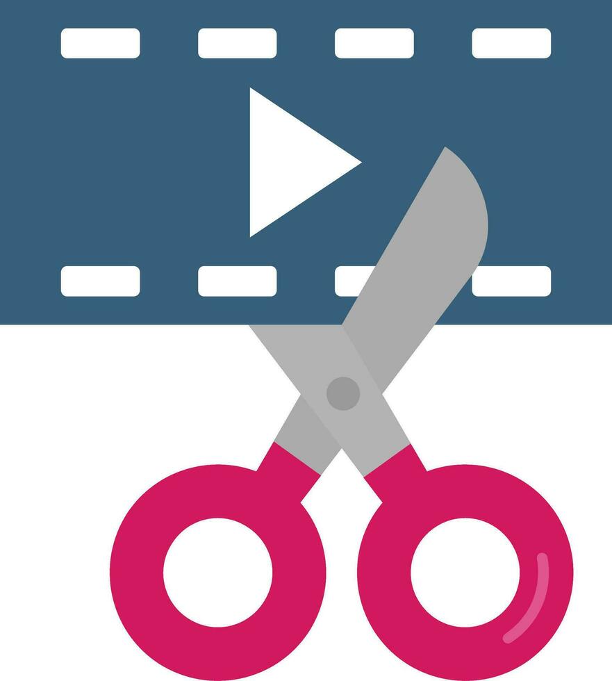 Video editor Line Filled Icon vector