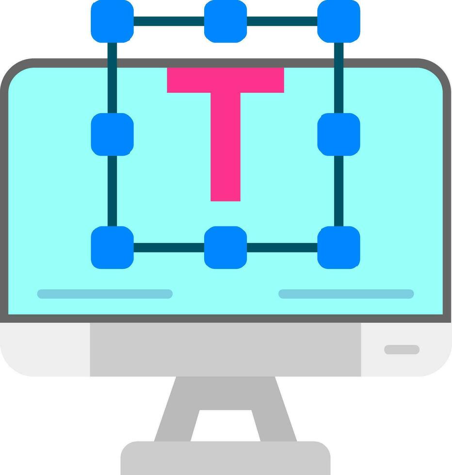 Typography Line Filled Icon vector