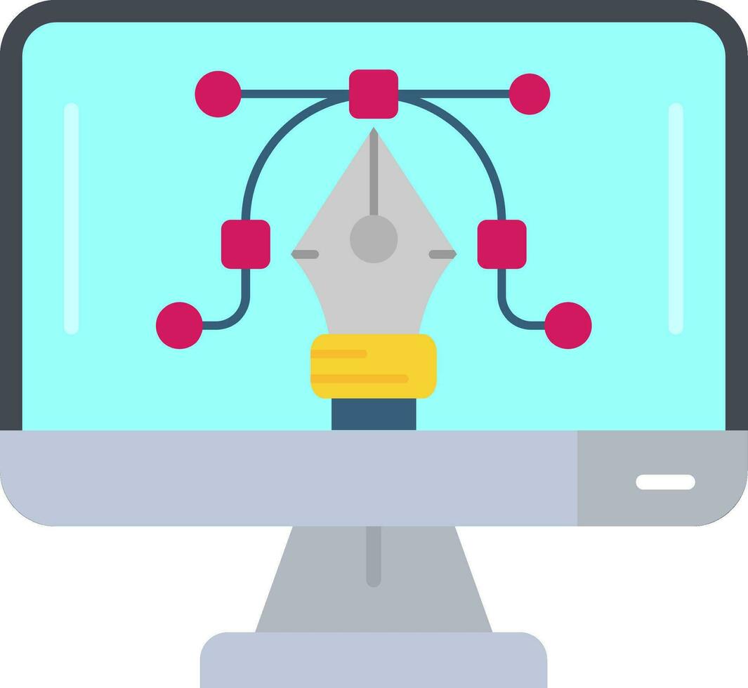 Graphic editor Line Filled Icon vector