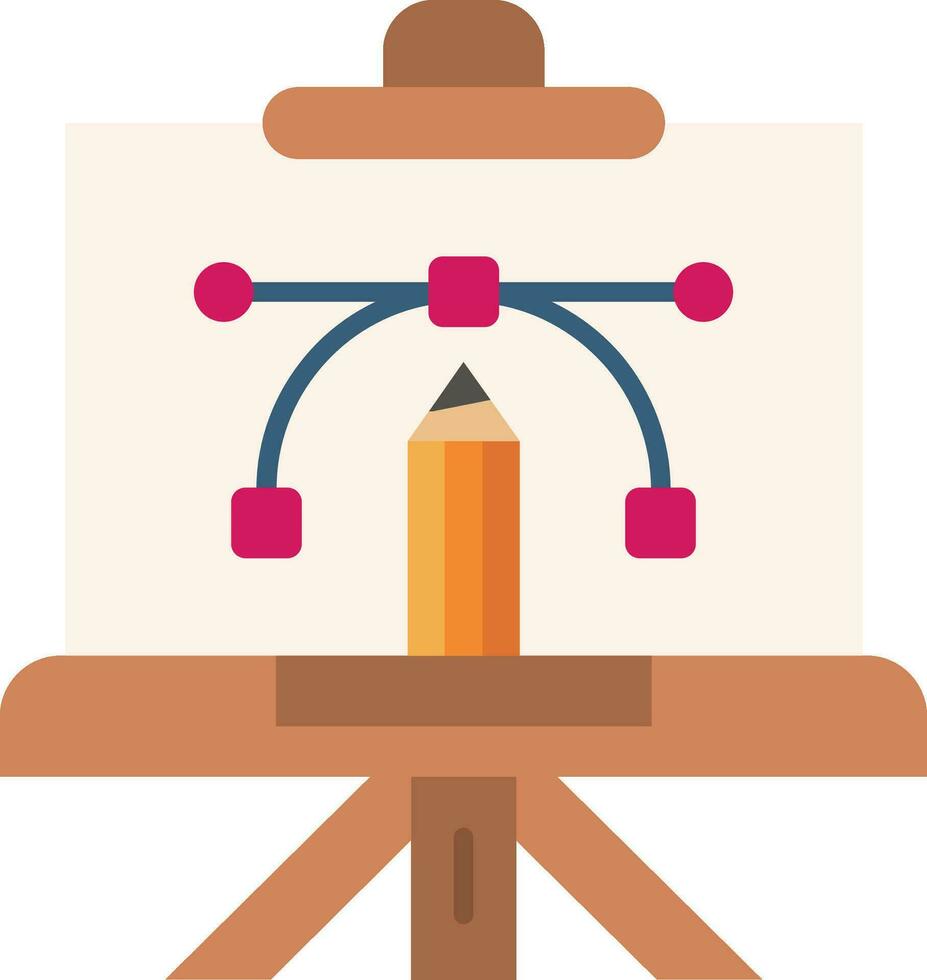 Canvas Line Filled Icon vector