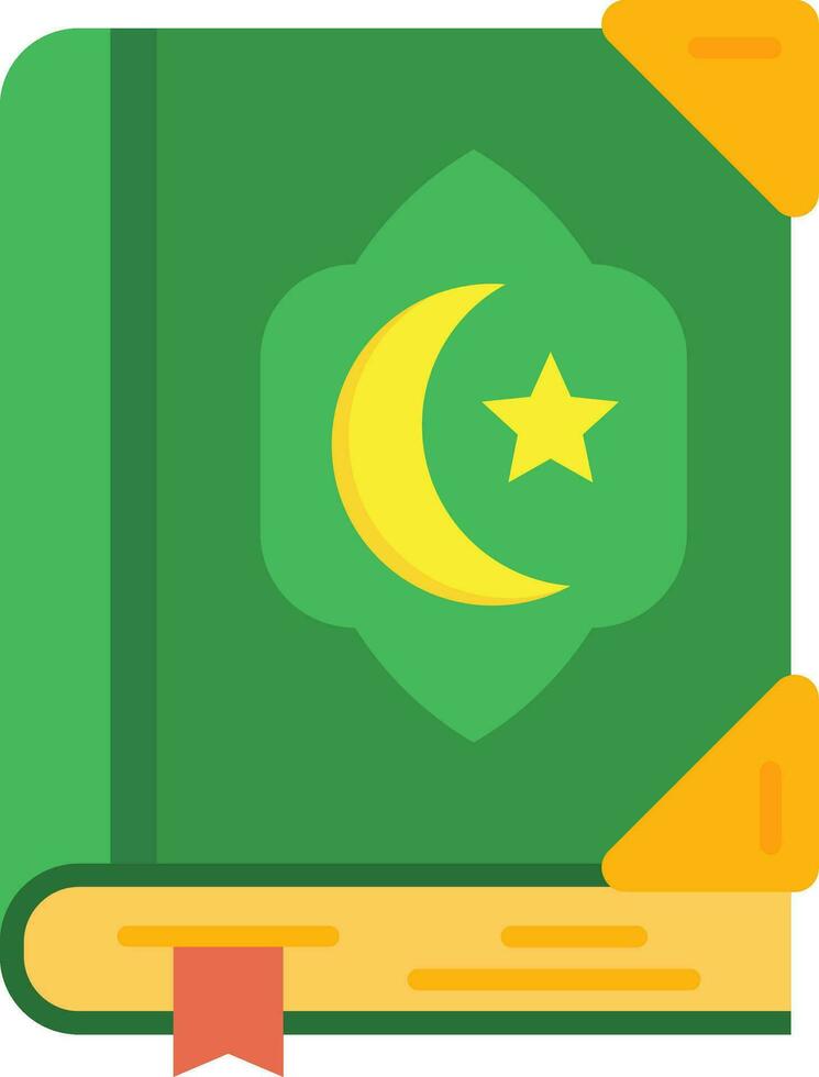 Quran Line Filled Icon vector