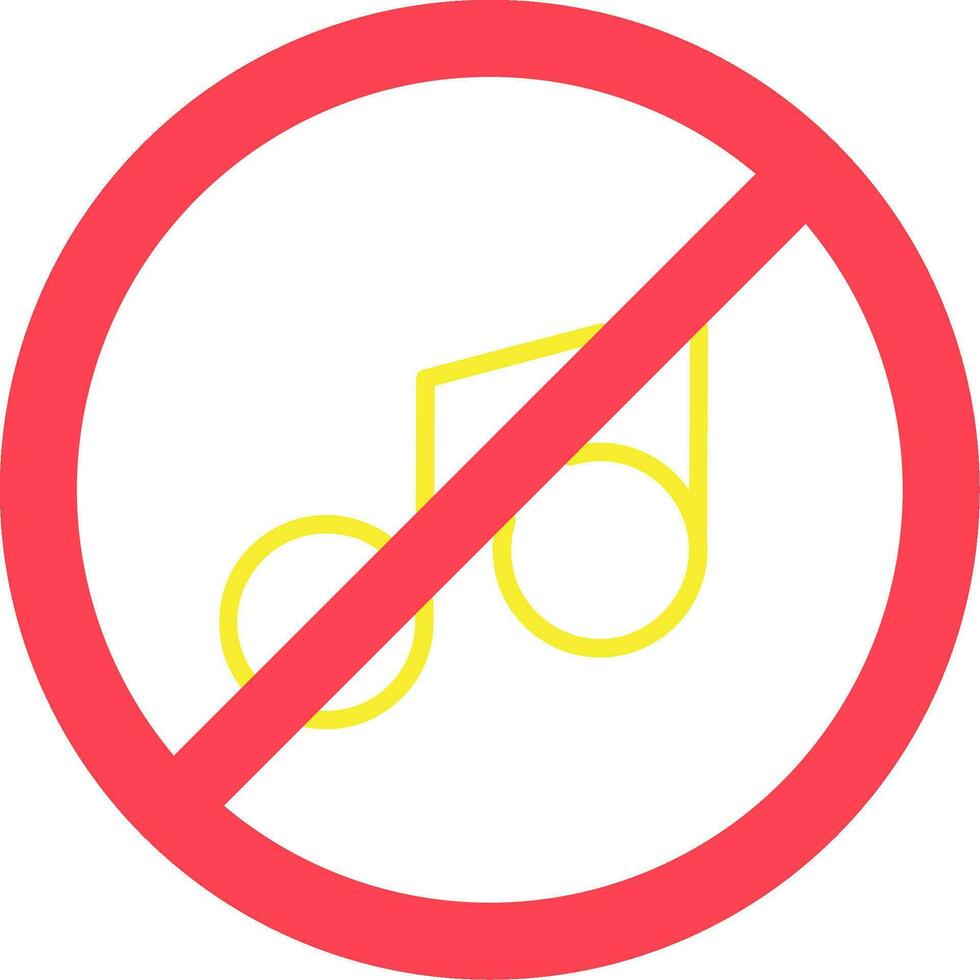 No music Line Filled Icon vector