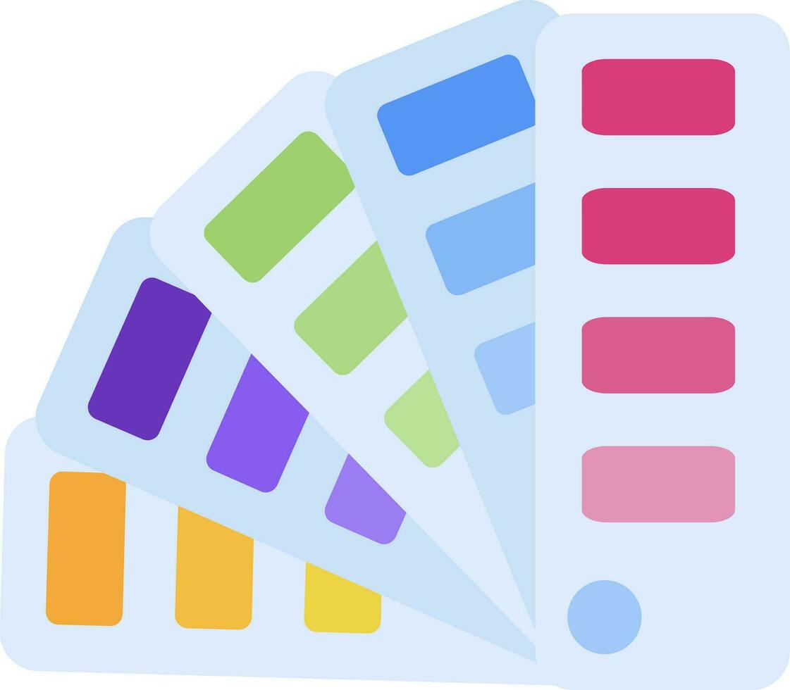 Color sample Line Filled Icon vector