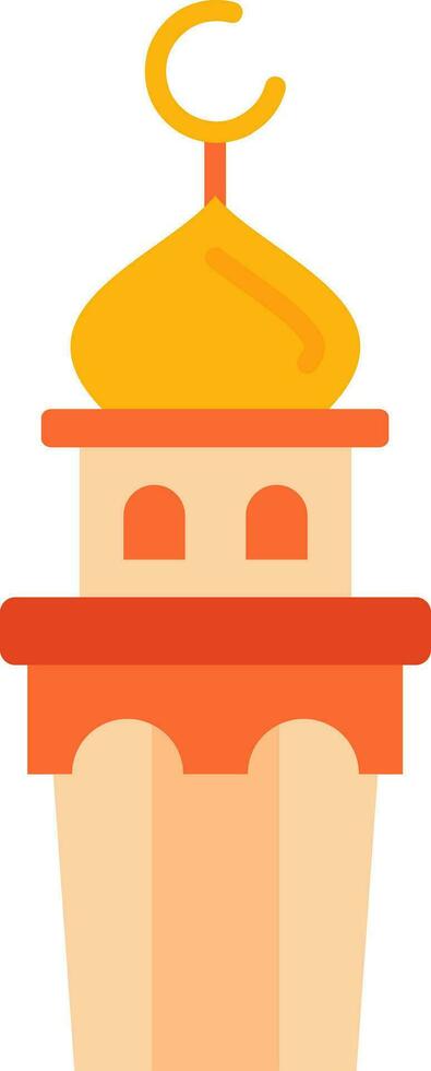 Minaret Line Filled Icon vector