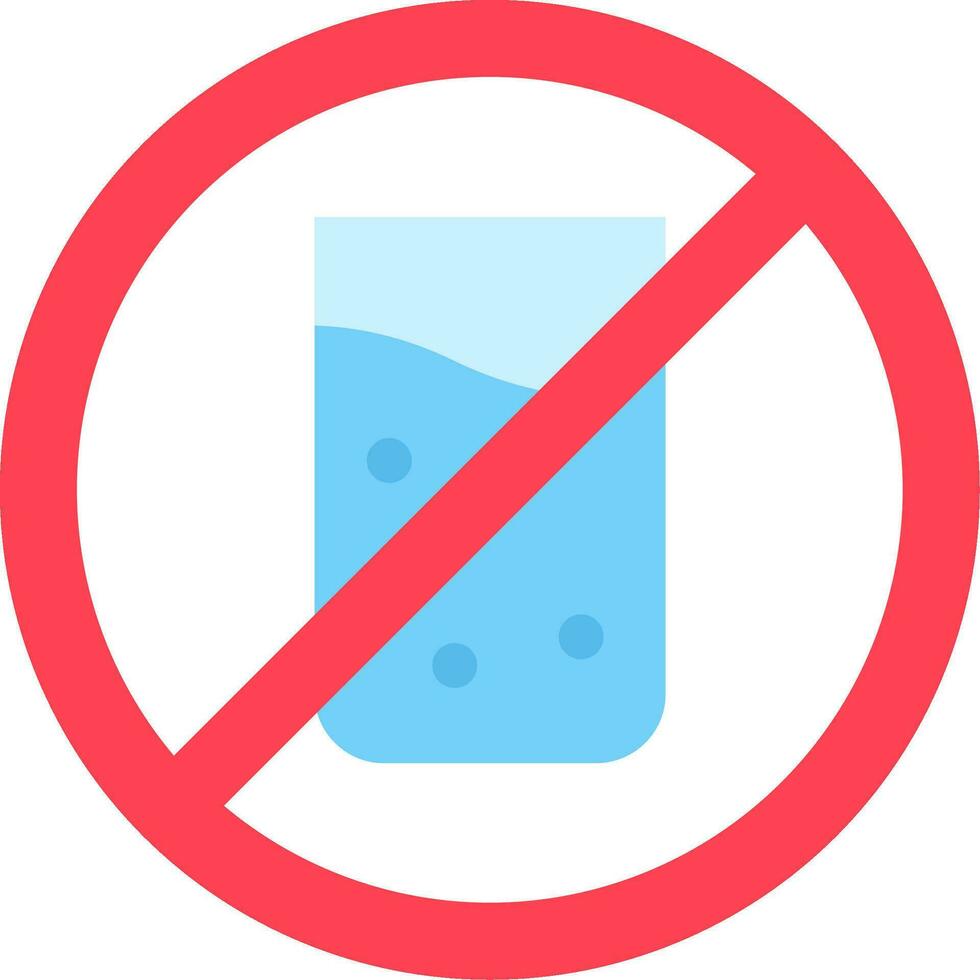 No drink Line Filled Icon vector