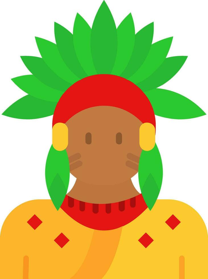 Indian Line Filled Icon vector