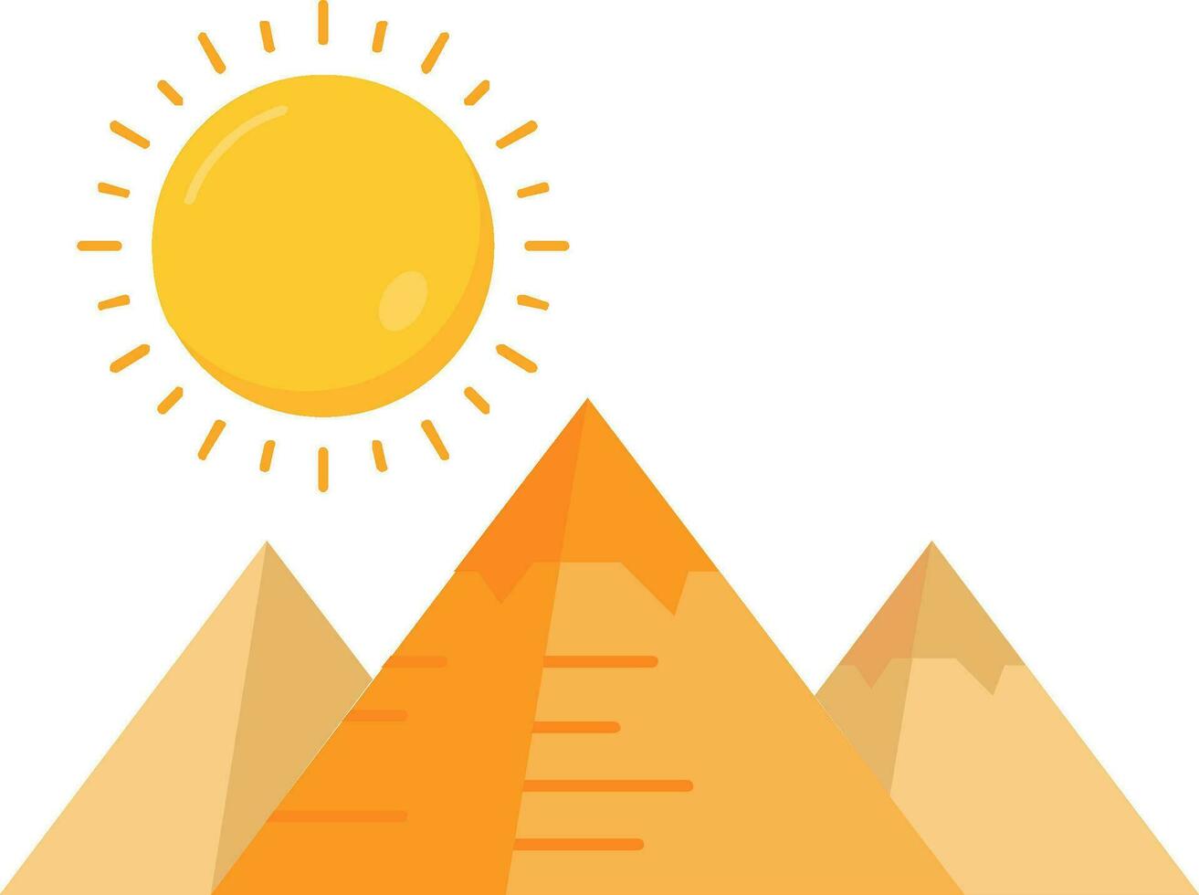 pyramids Line Filled Icon vector