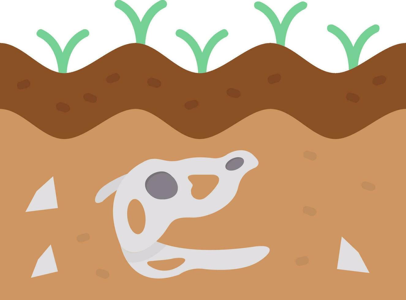 Fossil Line Filled Icon vector