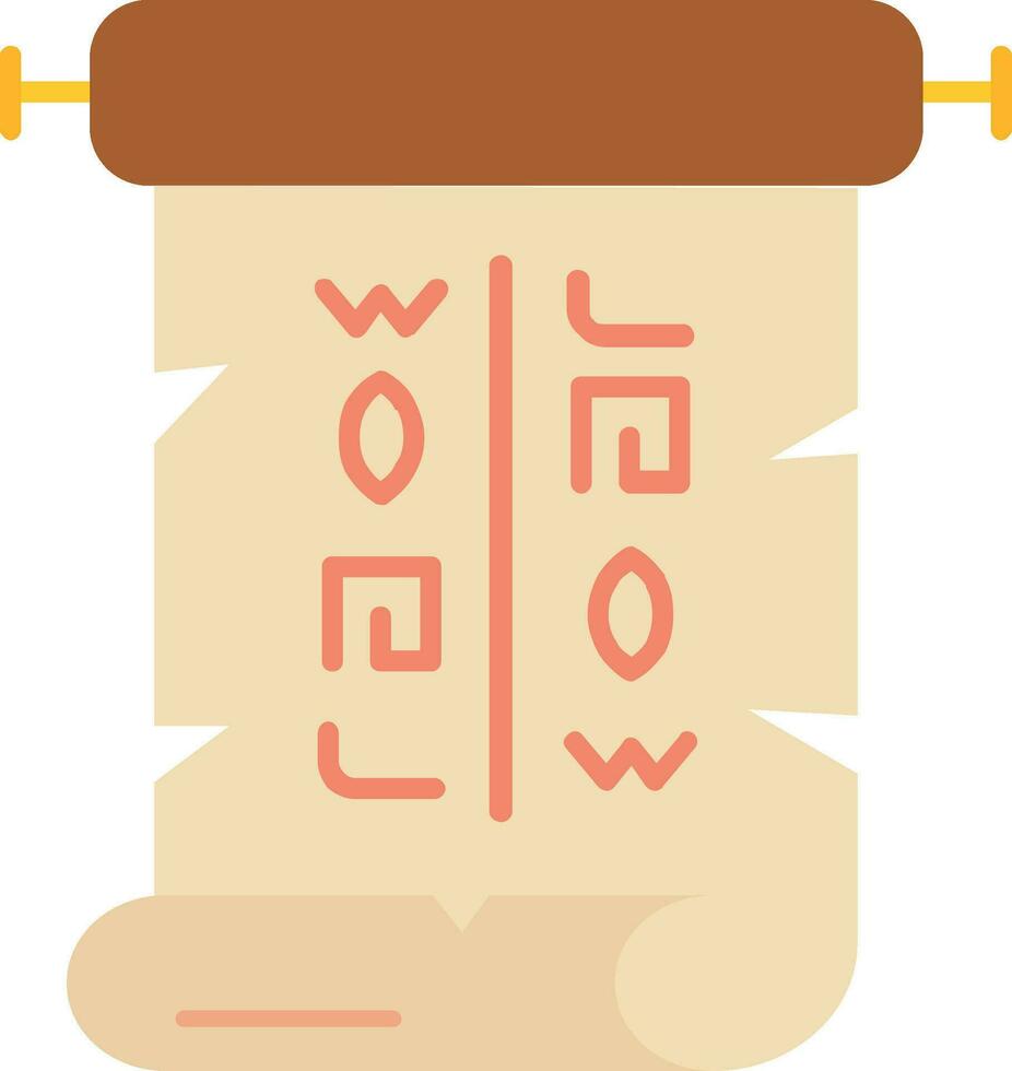 Papyrus Line Filled Icon vector