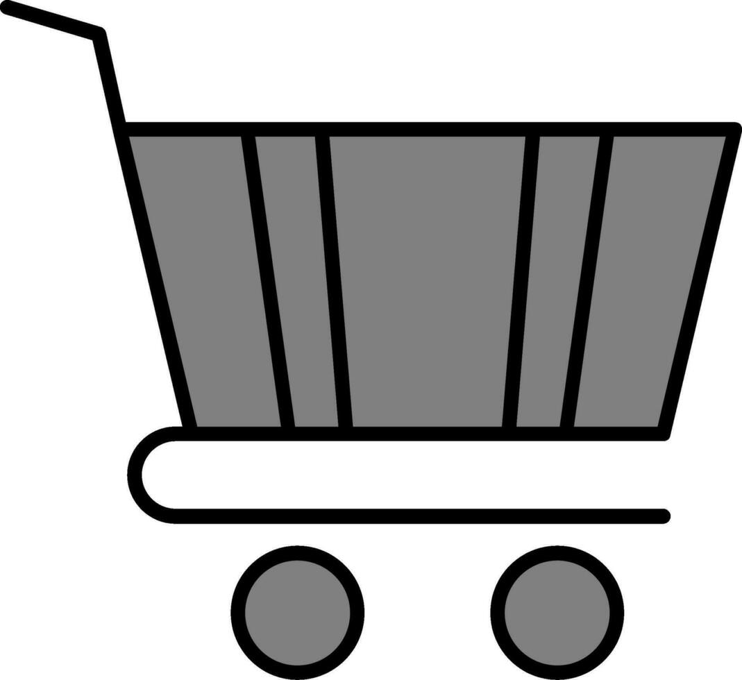 Shopping Cart Line Filled Icon vector