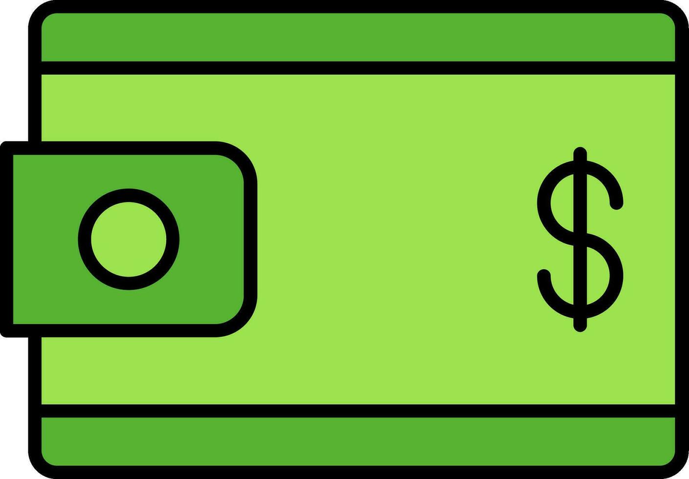 Wallet Line Filled Icon vector