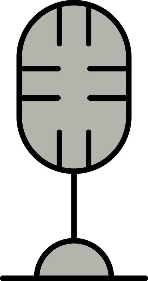 Microphone Line Filled Icon vector